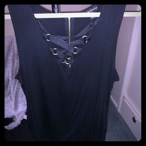 Rock & republic cross cross tank top